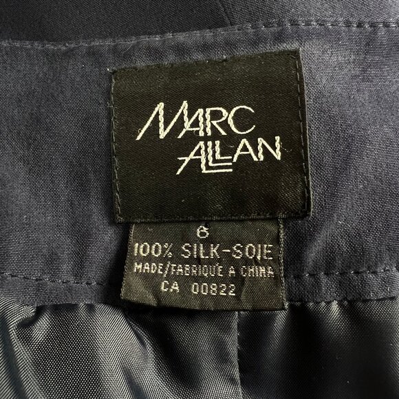 Vintage 100% Silk Oversized Blazer Jacket Coat Relaxed Loose Fit Preppy Academia - Picture 5 of 6